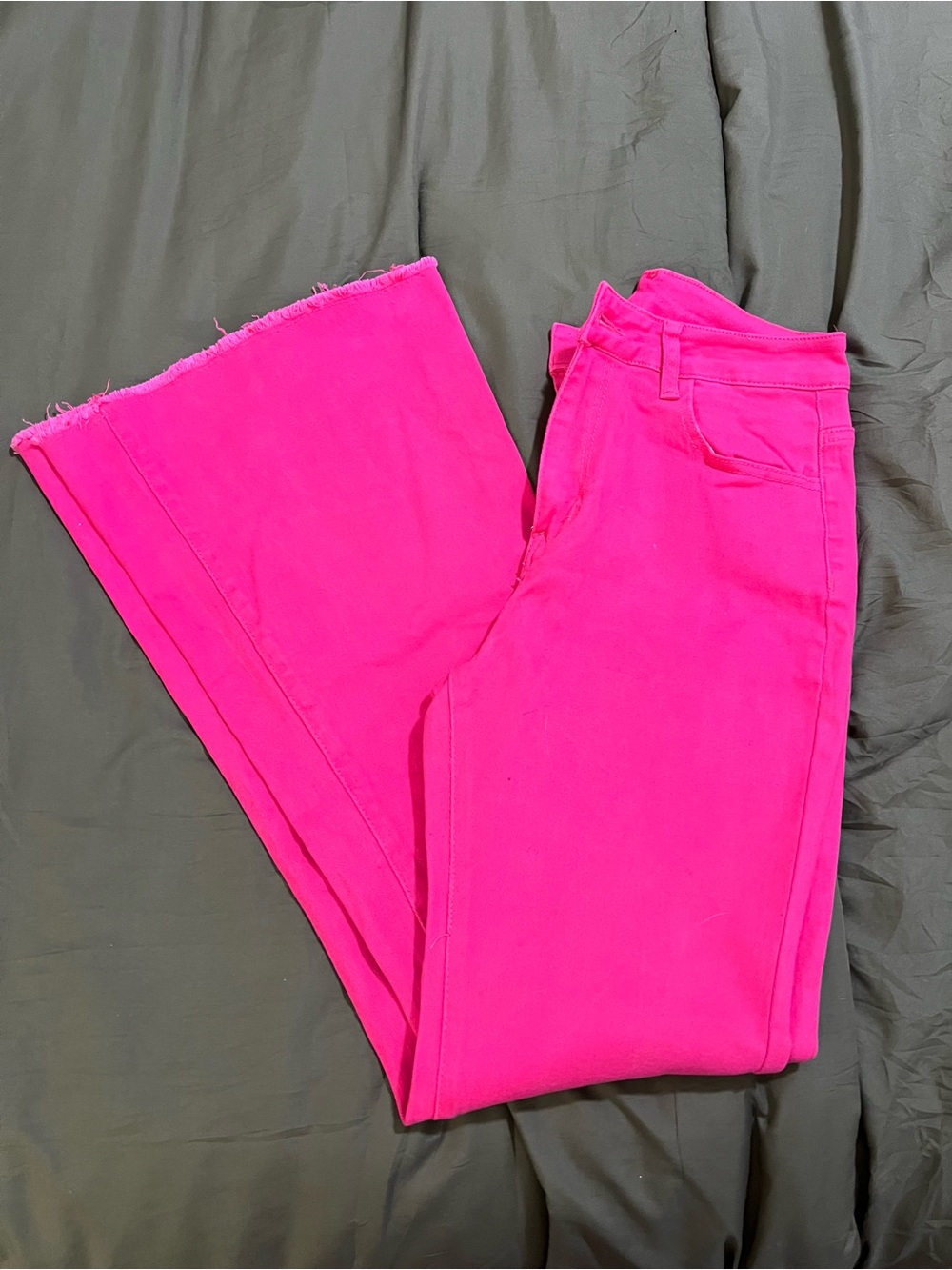 Bright Pink Women's Flared Jeans